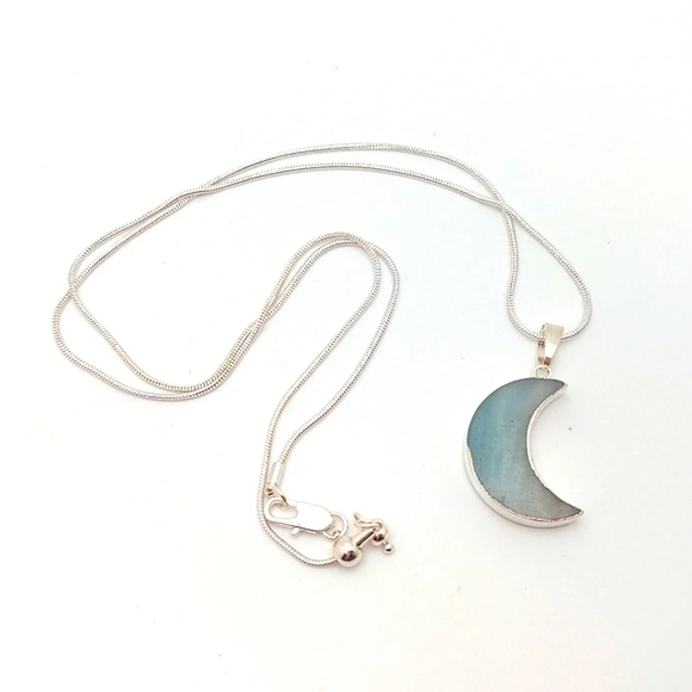 381MIDALANE Adjustable Amazonite Moon Necklace